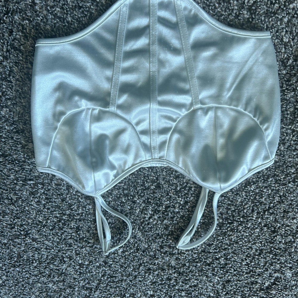 Elegant Satin Bustier in white